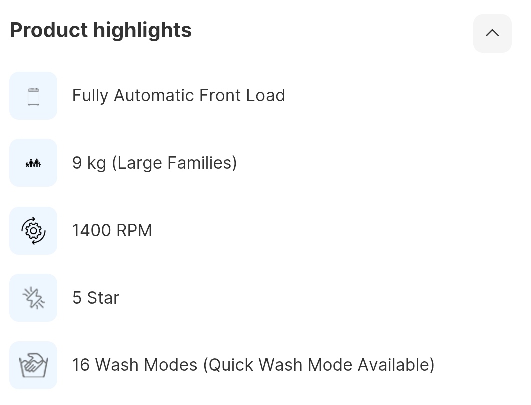 Product details and specifications